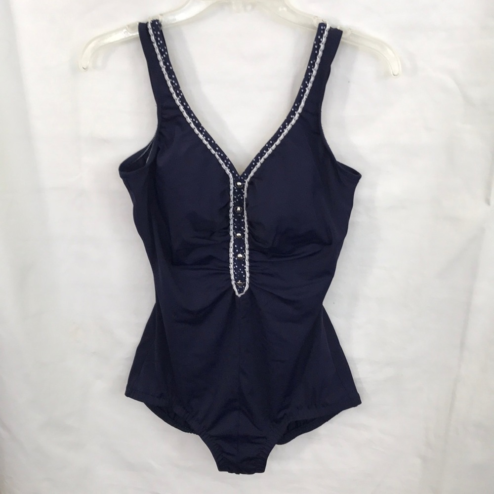 One price swimsuit navy blue color